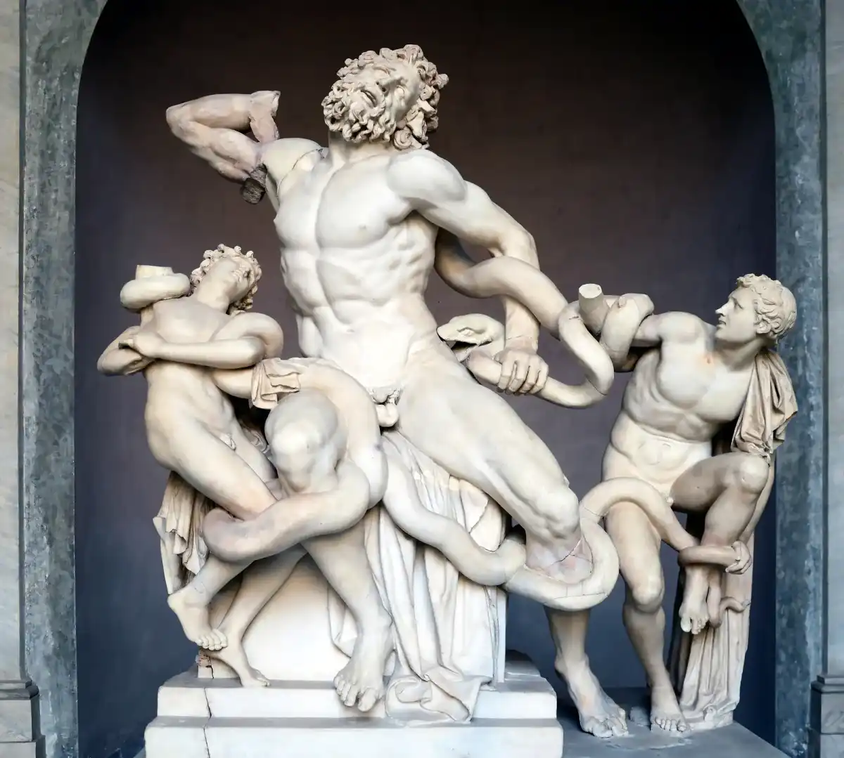 Laocoön en zijn zonen, marmeren groep in de Vaticaanse Musea
